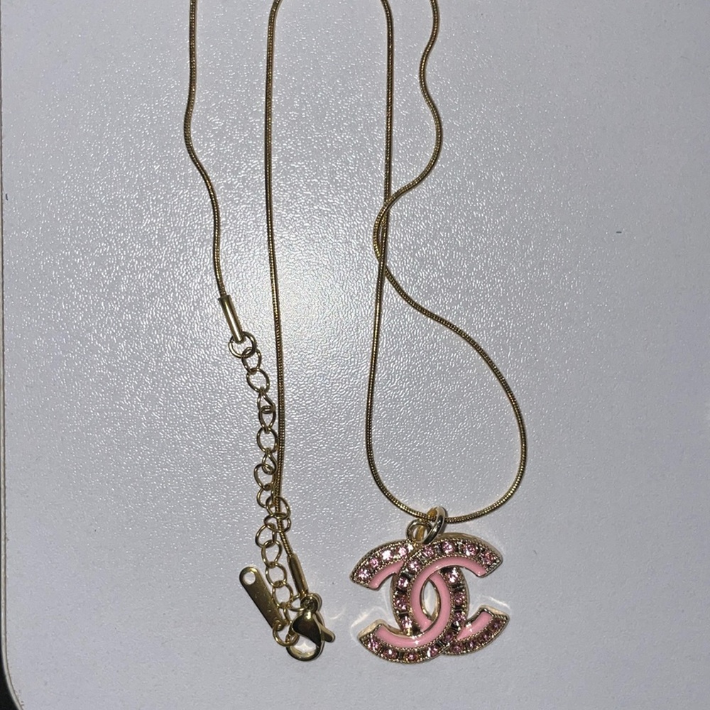 Cc Charm With Unbranded Stainless Steel Chain Preowned